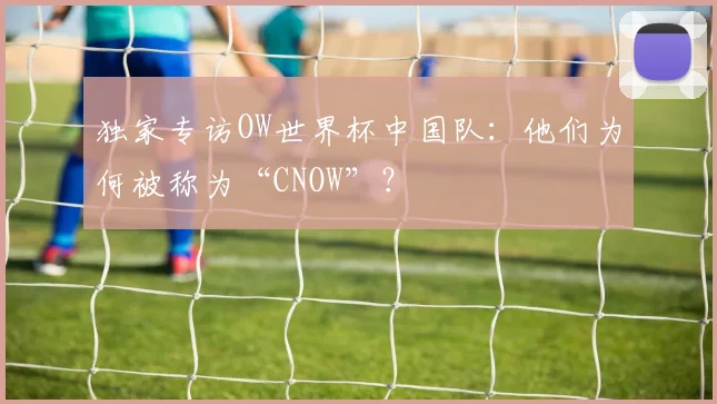 独家专访OW世界杯中国队：他们为何被称为“CNOW”？